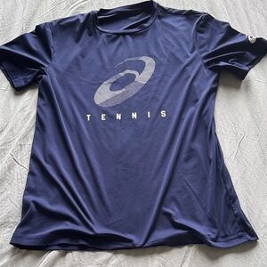 Asics Dark Blue Tennis Tee